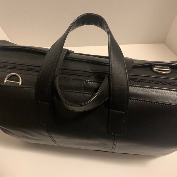 RARE! Kenneth Cole New York Vintage Black Leather Doctor-Style Satchel - Picture 13 of 14